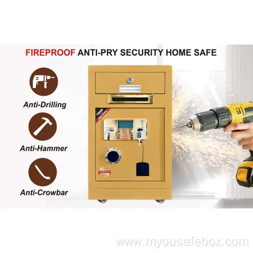 Fireproof Money Safe with Organizer Drawer and Coin Slot